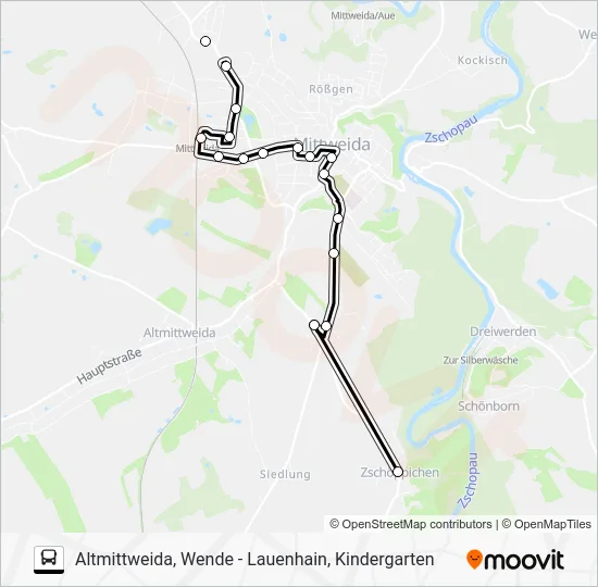 Автобус C: карта маршрута