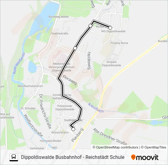 Автобус 362: карта маршрута