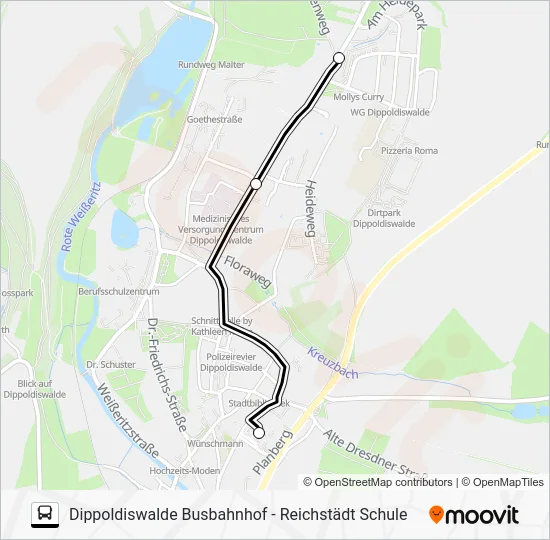 Автобус 362: карта маршрута