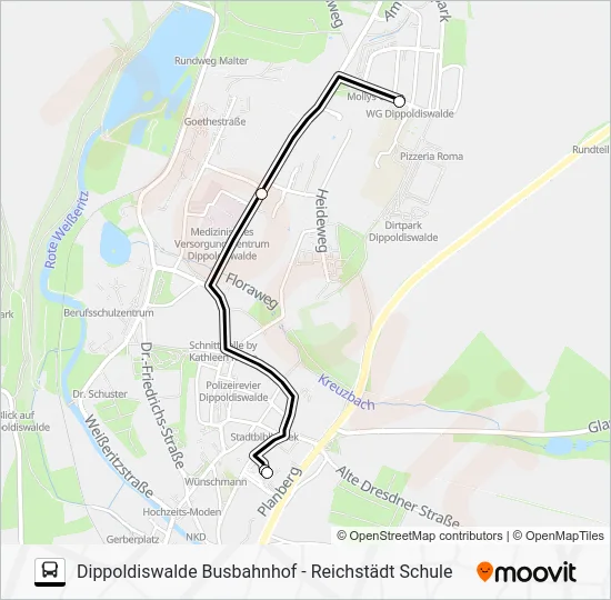 Автобус 362: карта маршрута