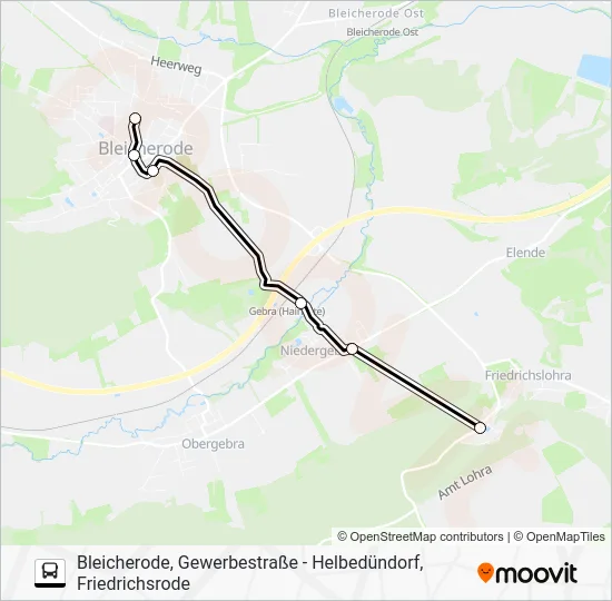 Автобус 281: карта маршрута