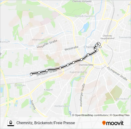 T1 Light Rail Line Map