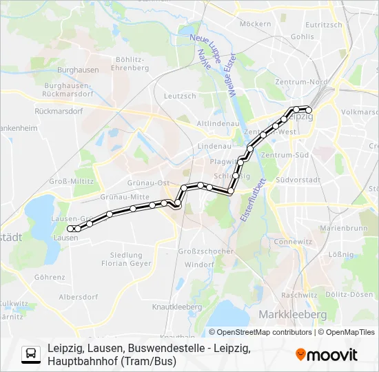 N17 Bus Line Map