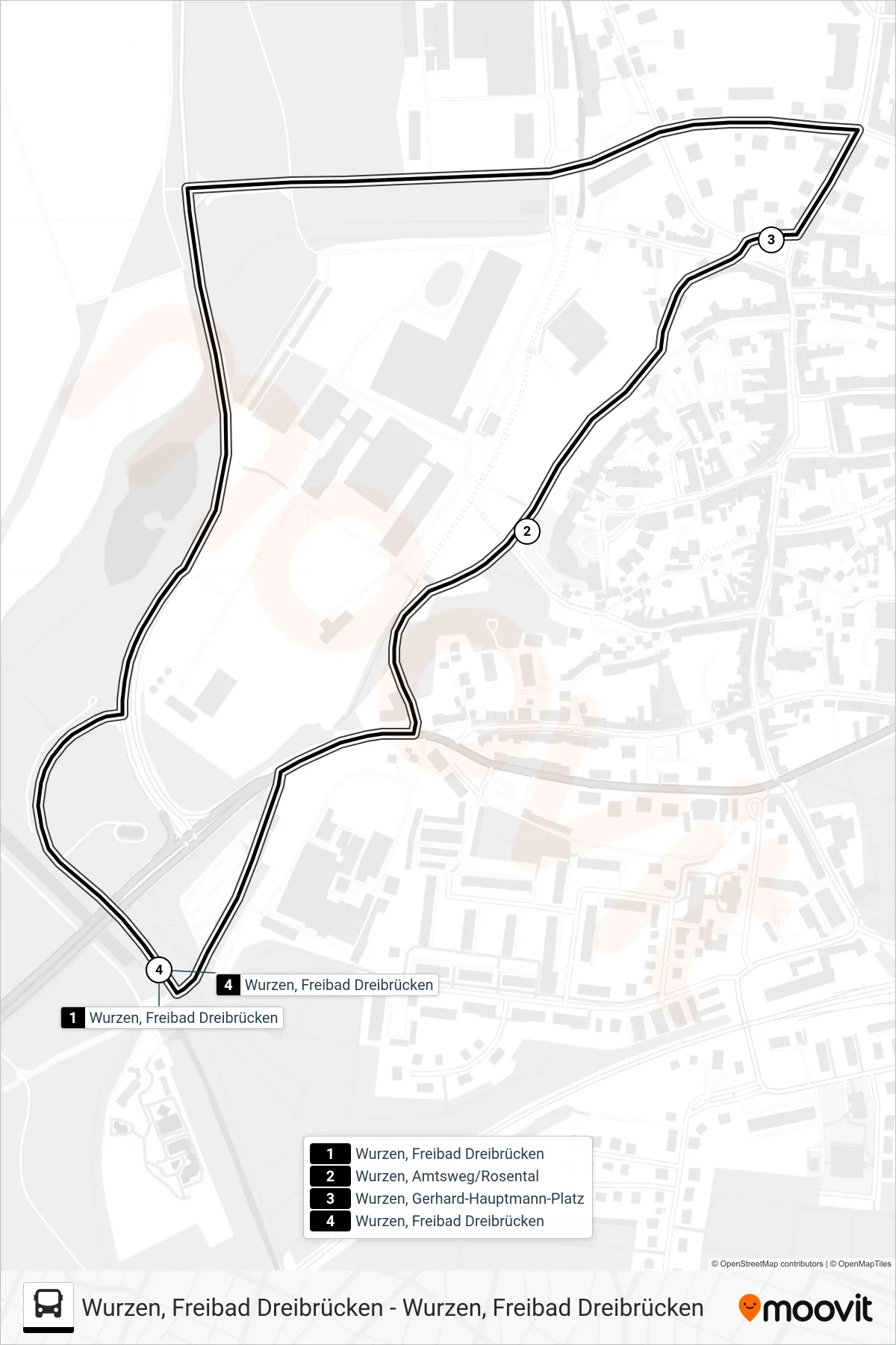 Linie E (Bus) Richtung Landeserntedankfest: Route und Haltestellen auf der Karte