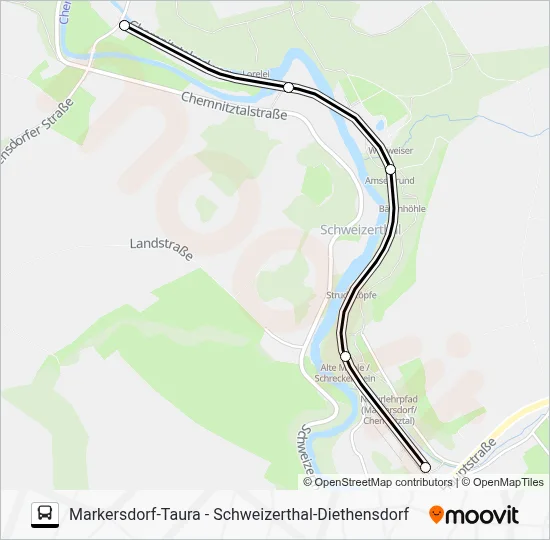 527 Bus Line Map