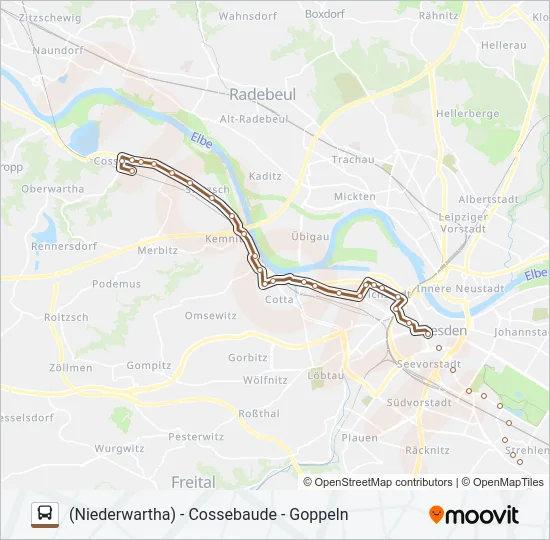 68 Bus Line Map