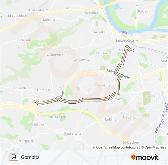 70 Bus Line Map