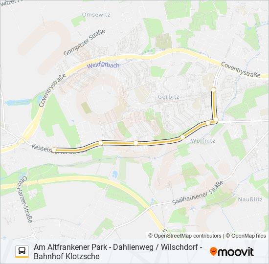 70 (ALITA) bus Line Map