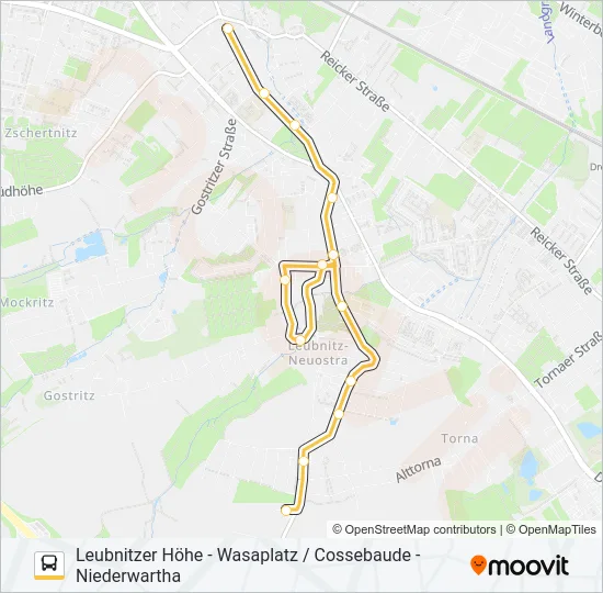 75 (ALITA) Bus Line Map