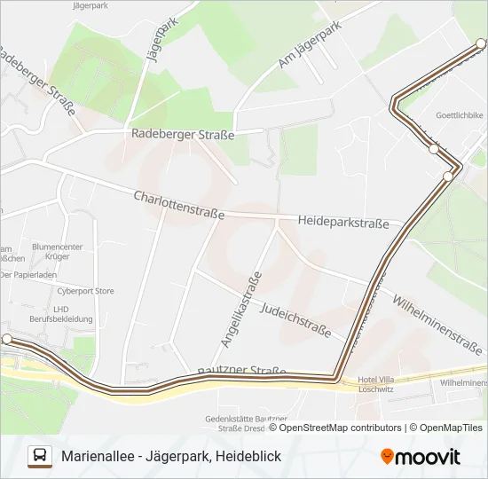 74 Bus Line Map