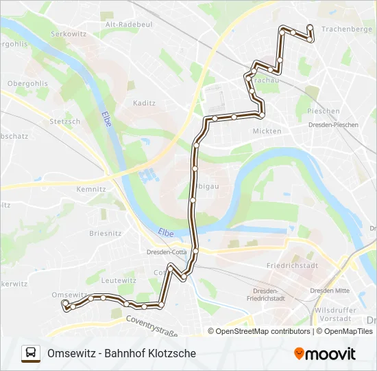 80 Bus Line Map