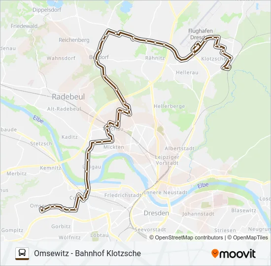 80 Bus Line Map