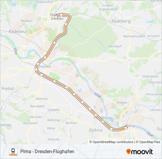 S2 train Line Map