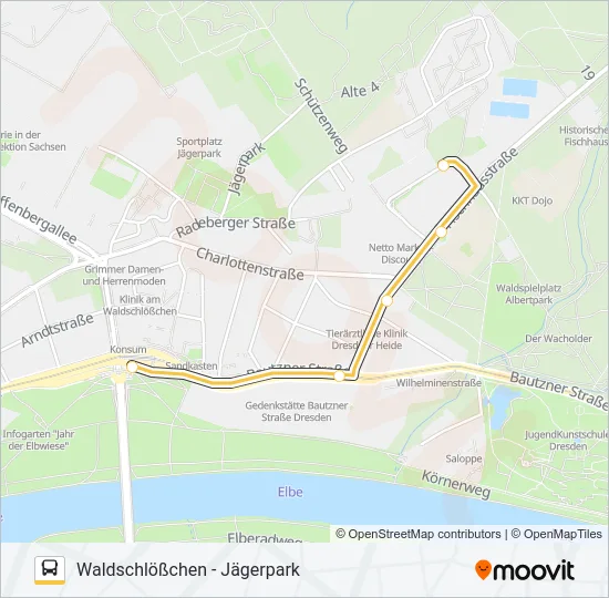 74 (ALITA) Bus Line Map