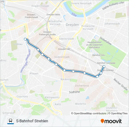61 Bus Line Map