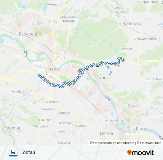 61 Bus Line Map