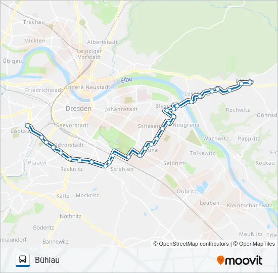 61 Bus Line Map