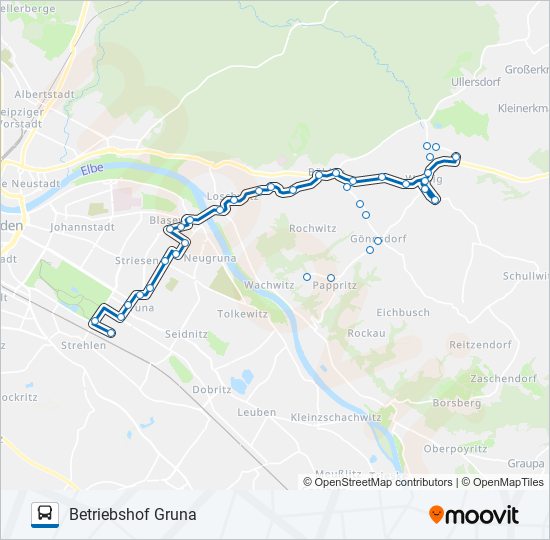 61 bus Line Map