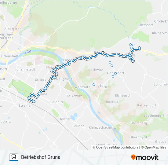 61 Bus Line Map