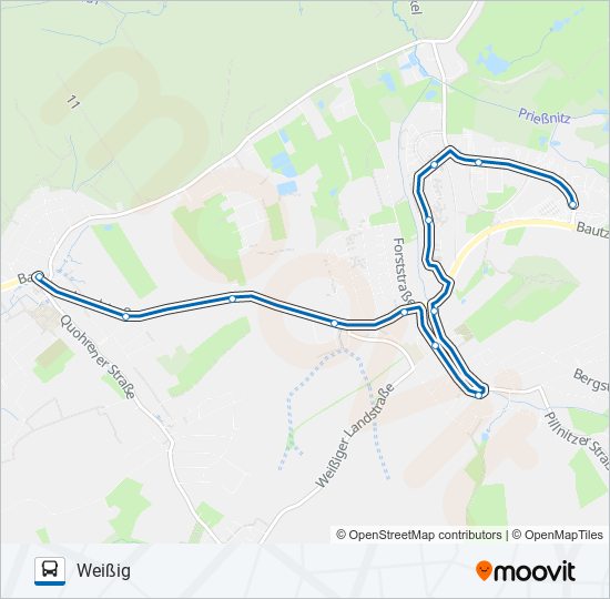 61 bus Line Map