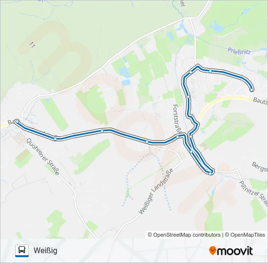 61 Bus Line Map