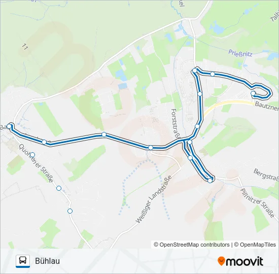 61 Bus Line Map