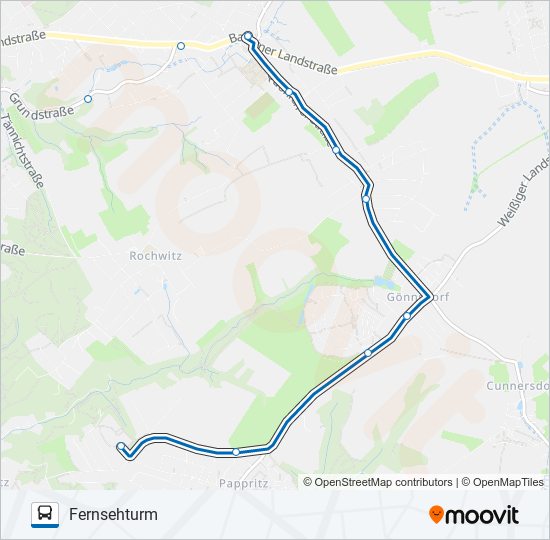 61 bus Line Map