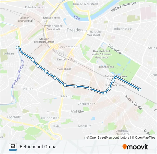 61 Bus Line Map