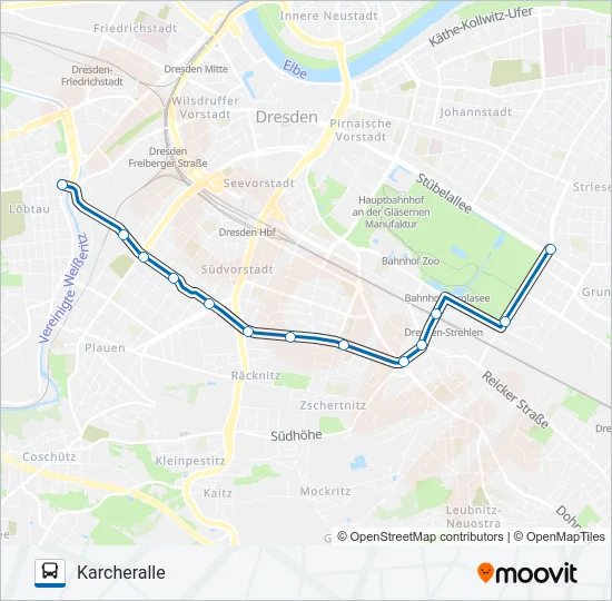 61 Bus Line Map