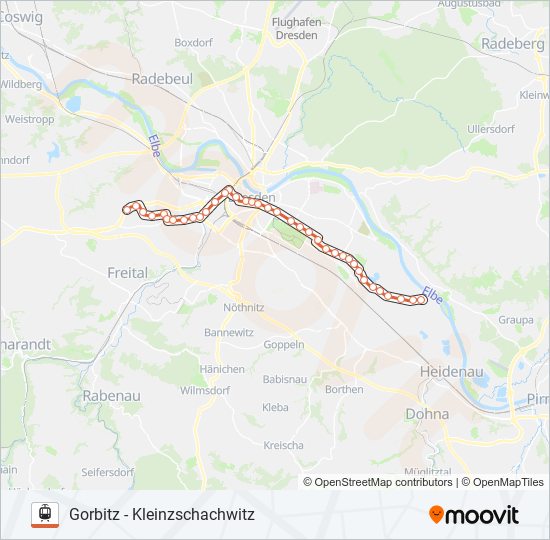 Трамвай 2: карта маршрута