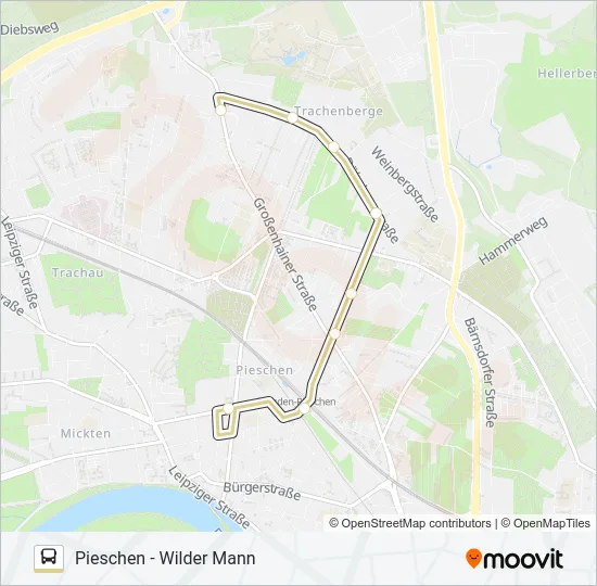 73 Bus Line Map