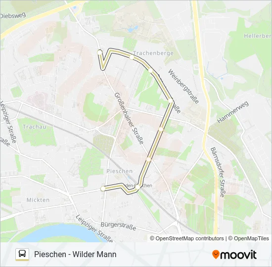 73 Bus Line Map