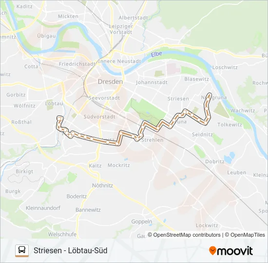 85 Bus Line Map