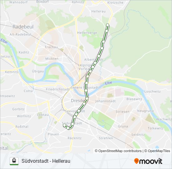 Трамвай 8: карта маршрута