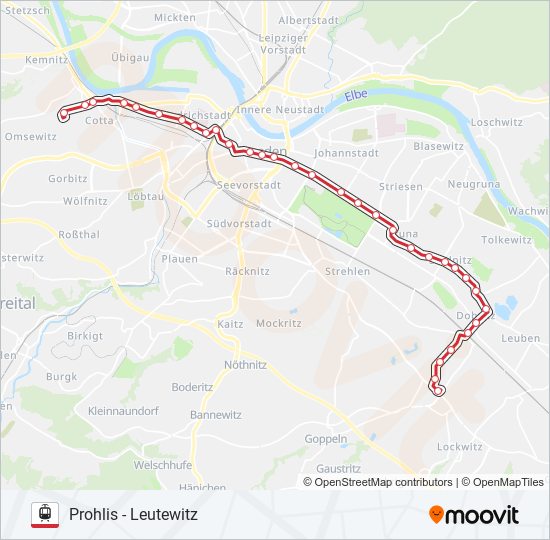 1 light rail Line Map