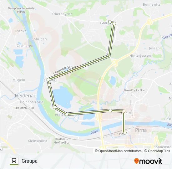 P Bus Line Map