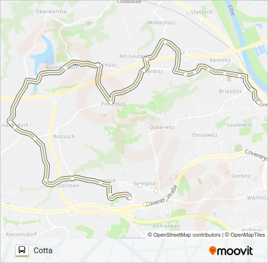 91 Bus Line Map