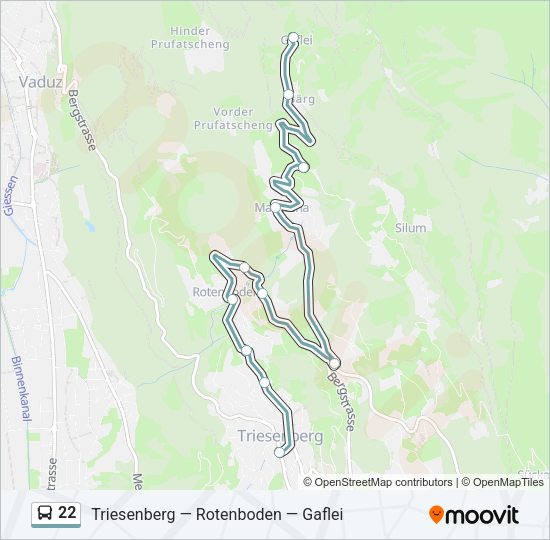 Buslinie 22 Karte