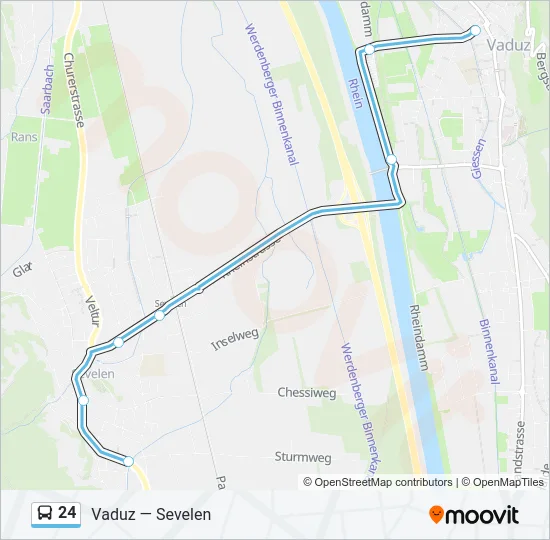 24 Bus Line Map