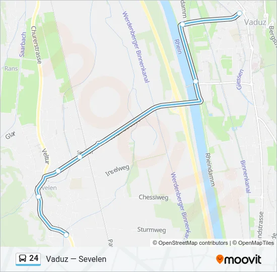 24 Bus Line Map
