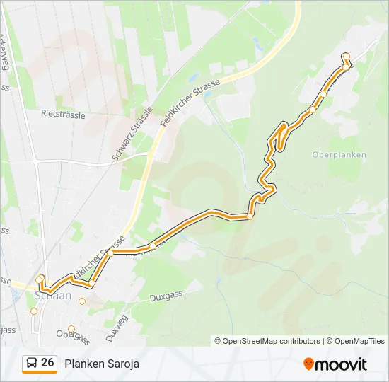 26 Bus Line Map