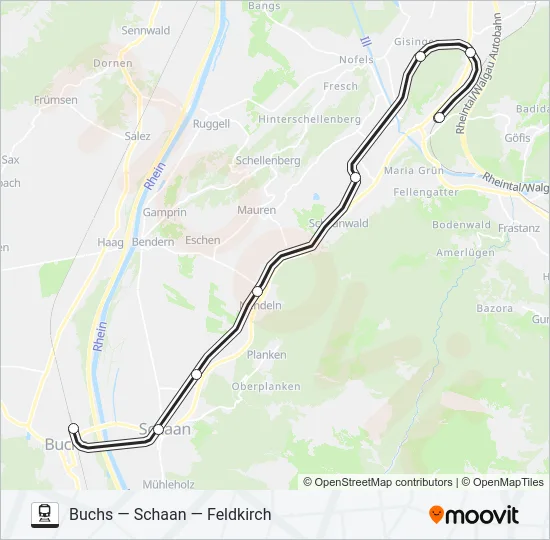 REGIONALZUG Train Line Map