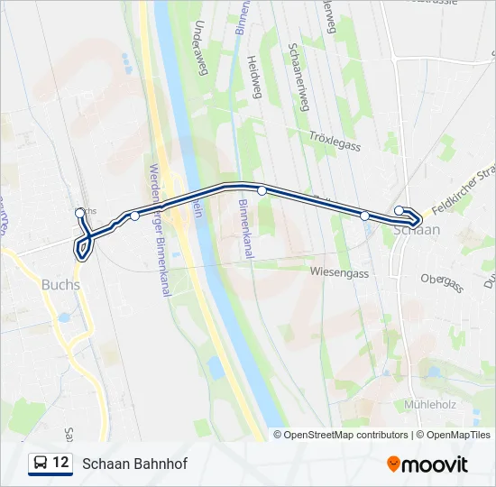 12 Bus Line Map