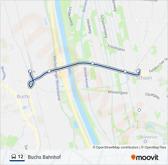 12 Bus Line Map