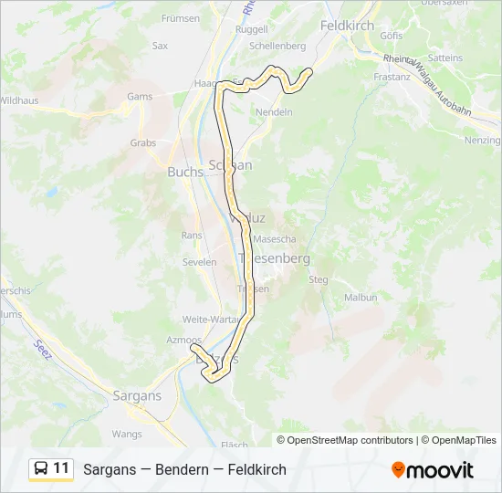 11 Bus Line Map