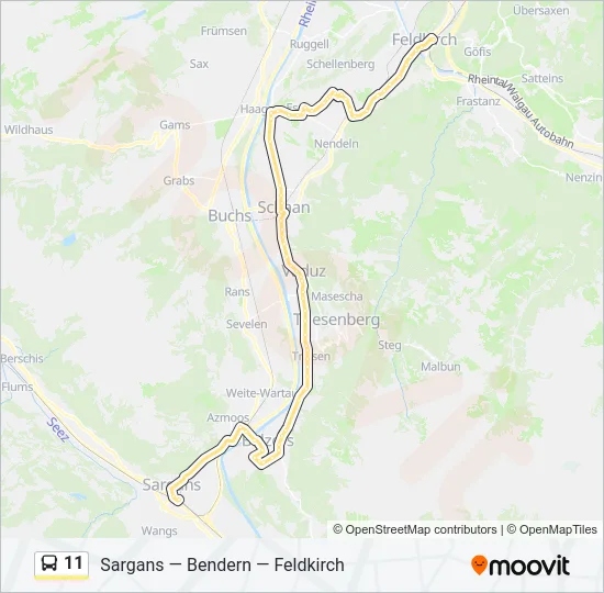 11 Bus Line Map
