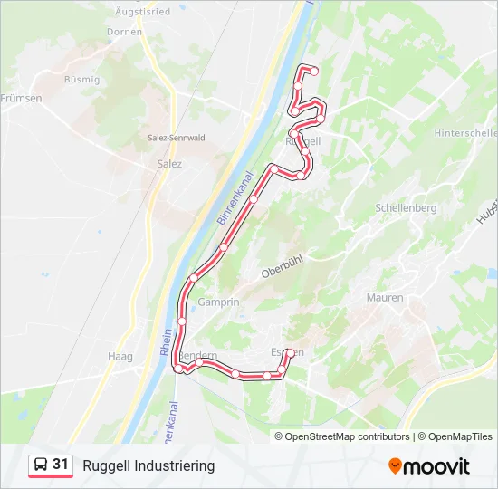 31 Bus Line Map