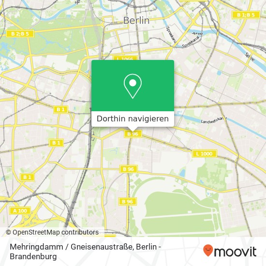 Mehringdamm / Gneisenaustraße, Kreuzberg, 10961 Berlin Karte