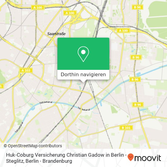 Huk-Coburg Versicherung Christian Gadow in Berlin - Steglitz, Karl-Fischer-Weg 4F Karte