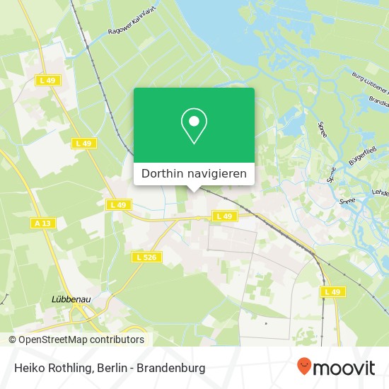 Heiko Rothling, Am Burjauer 63 Lübbenau / Spreewald Karte